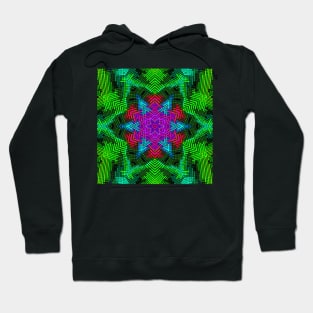 Weave Mandala Pink Blue and Green Hoodie